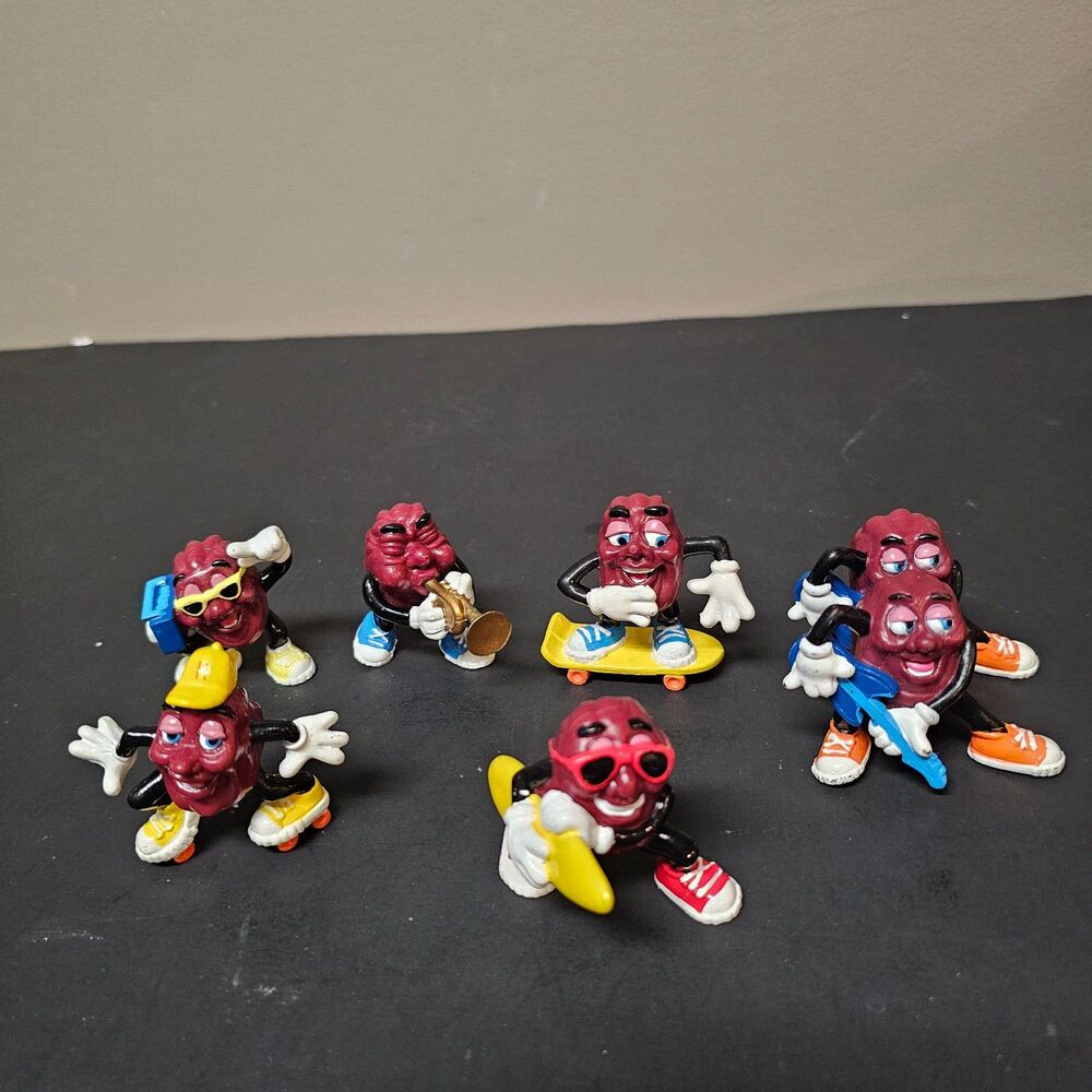 California Raisins 1980s Lot of 7 Figurines Applause 1988